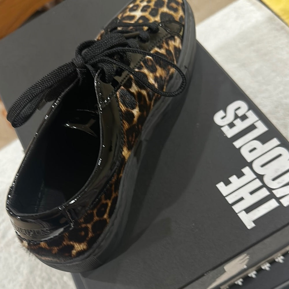 51. NEW SIZE 9-9 1/2The Kooples Leopard Print Sneakers Brown Black