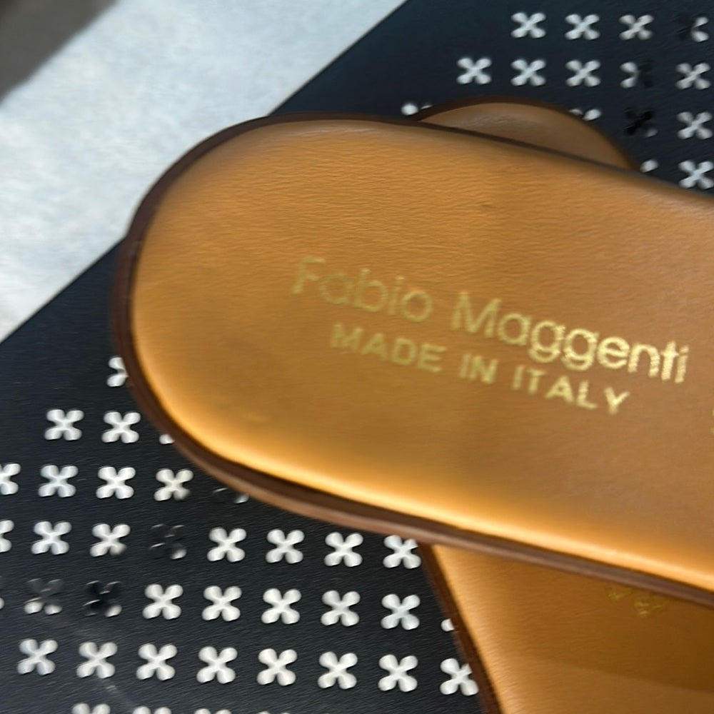 64. NEW SIZE 9 Vibrant Orange and Yellow Bohemian Sandals