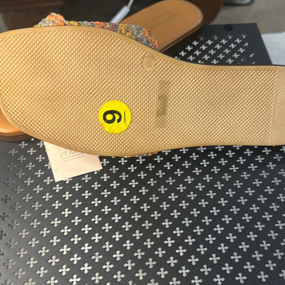 64. NEW SIZE 9 Vibrant Orange and Yellow Bohemian Sandals