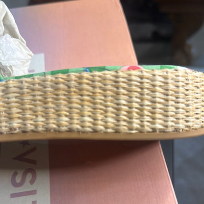 67. NEW SIZE 8 M Green and White Checkered Loafers with Vintage Flair