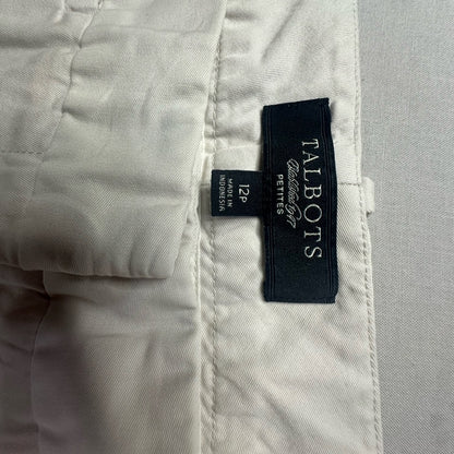SIZE 12 Talbots Cream Capris