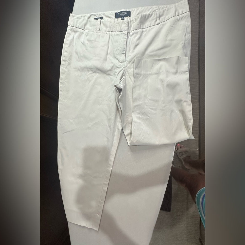SIZE 12 Talbots Cream Capris