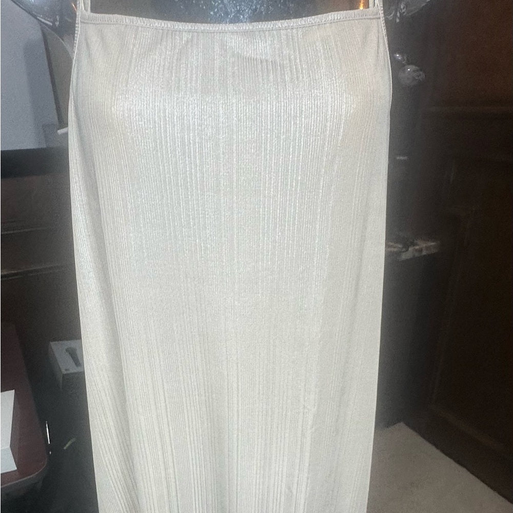 SIZE XL NO NAME SLIP DRESS Elegant Cream Midi Dress
