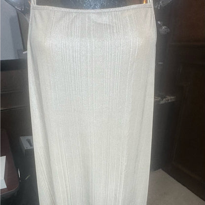 SIZE XL NO NAME SLIP DRESS Elegant Cream Midi Dress