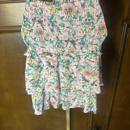 NWT SIZE S Gibson Floral Mini Skirt - Pink and Green