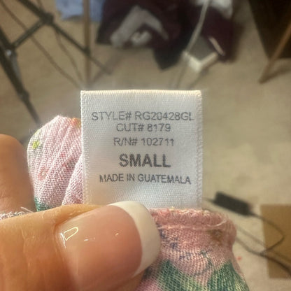 NWT SIZE S Gibson Floral Mini Skirt - Pink and Green