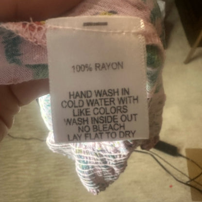 NWT SIZE S Gibson Floral Mini Skirt - Pink and Green