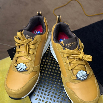 87. NEW SIZE 9.5 Skechers Yellow Combat & Moto Boots