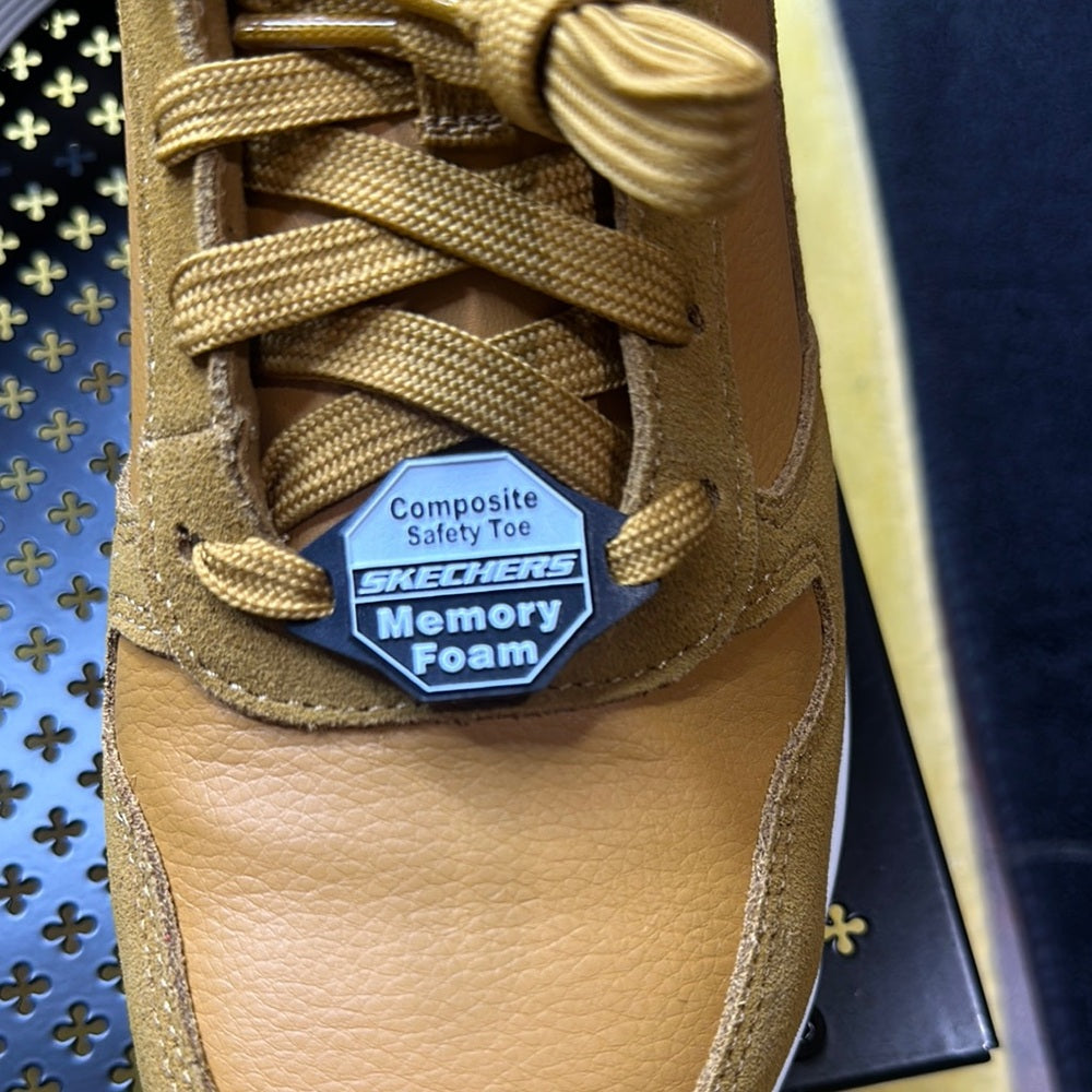 87. NEW SIZE 9.5 Skechers Yellow Combat & Moto Boots