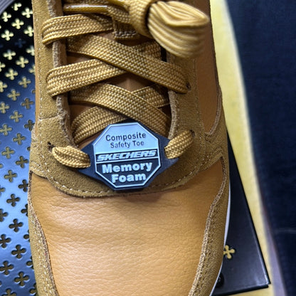 87. NEW SIZE 9.5 Skechers Yellow Combat & Moto Boots