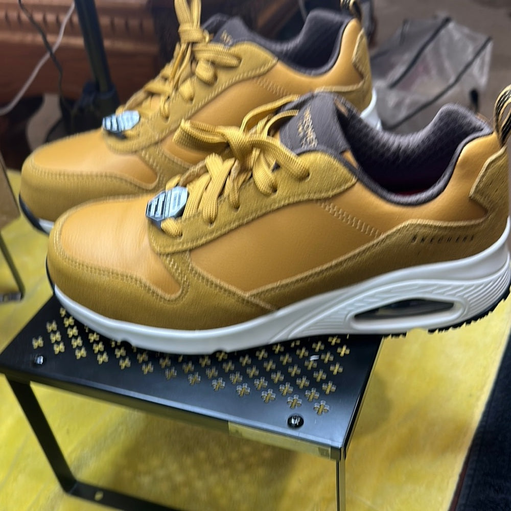 87. NEW SIZE 9.5 Skechers Yellow Combat & Moto Boots