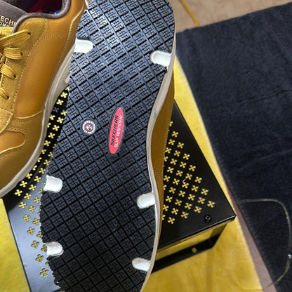 87. NEW SIZE 9.5 Skechers Yellow Combat & Moto Boots