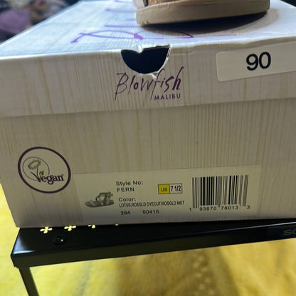 90. NEW SIZE 7.5 Blowfish Cream Sandals with Woven Ankle Strap