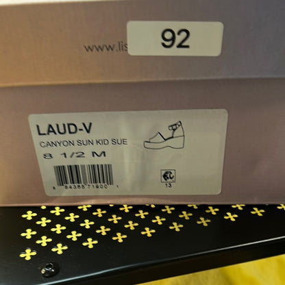 92. NEW SIZE 8.5 Pink Espadrille Wedges with Ankle Strap