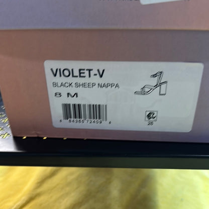 97.153.154.155.NEW SIZE 8M Black Minimalist Sandals, Crisscross Straps, Low Heel