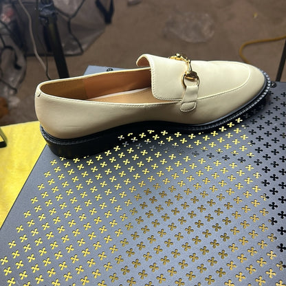 114.115.60.61. New SIZE Various Elegant Cream and Gold Mules.