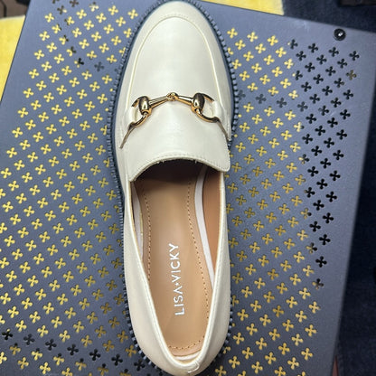 114.115.60.61. New SIZE Various Elegant Cream and Gold Mules.