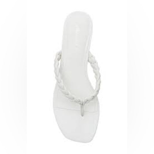 112. NEW SIZE 7.5 White Sandals with Elegant Design and Comfort