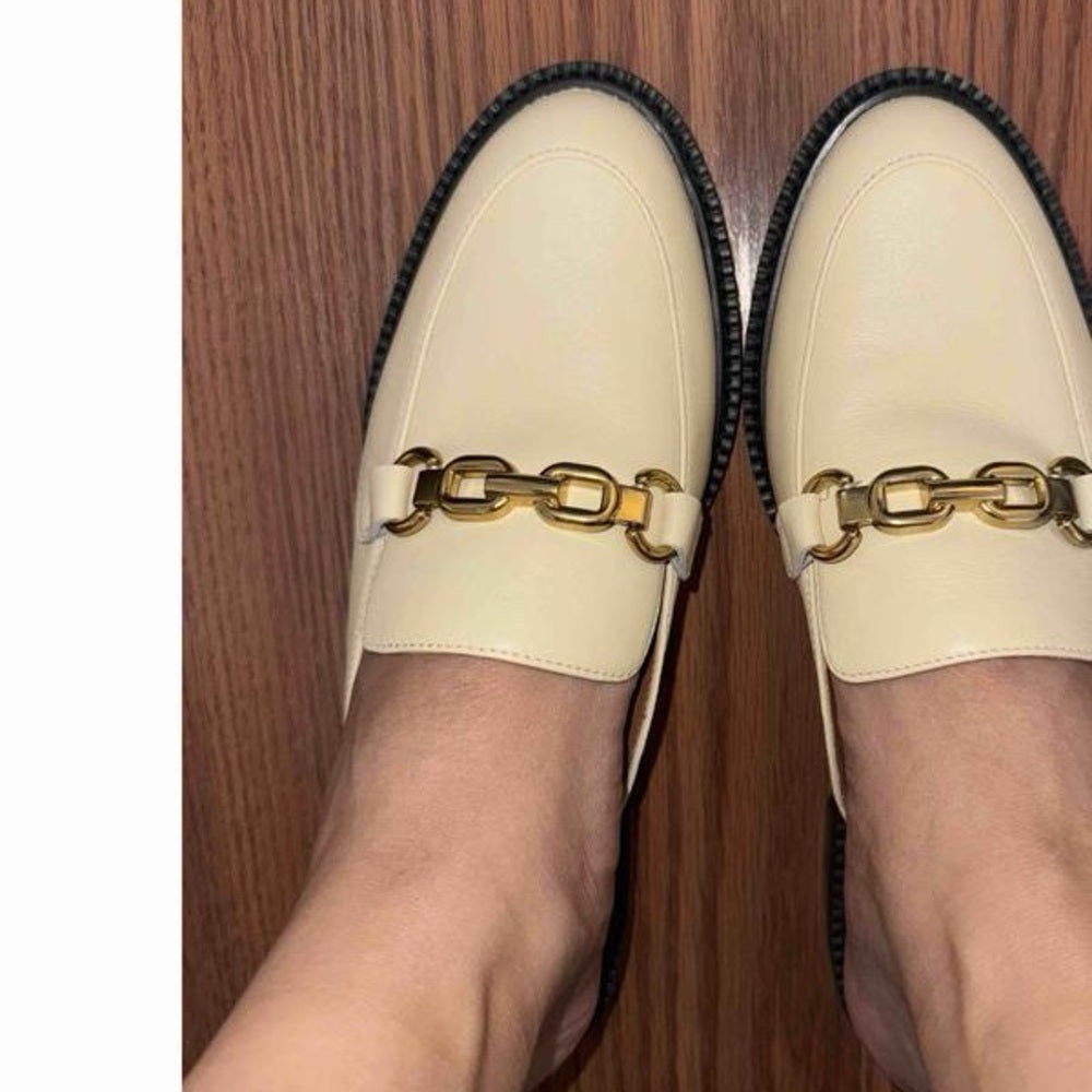 114.115.60.61. New SIZE Various Elegant Cream and Gold Mules.