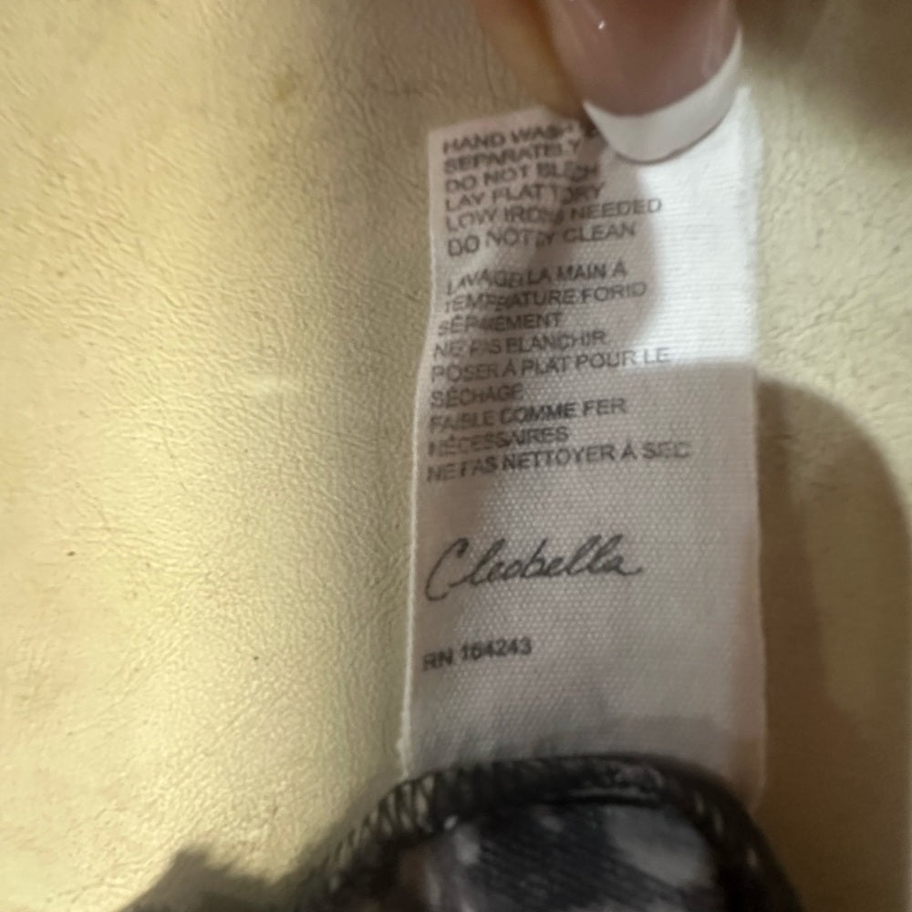 NWOT SIZE M Cleobella Black and White Paisley Wide-Leg Capris