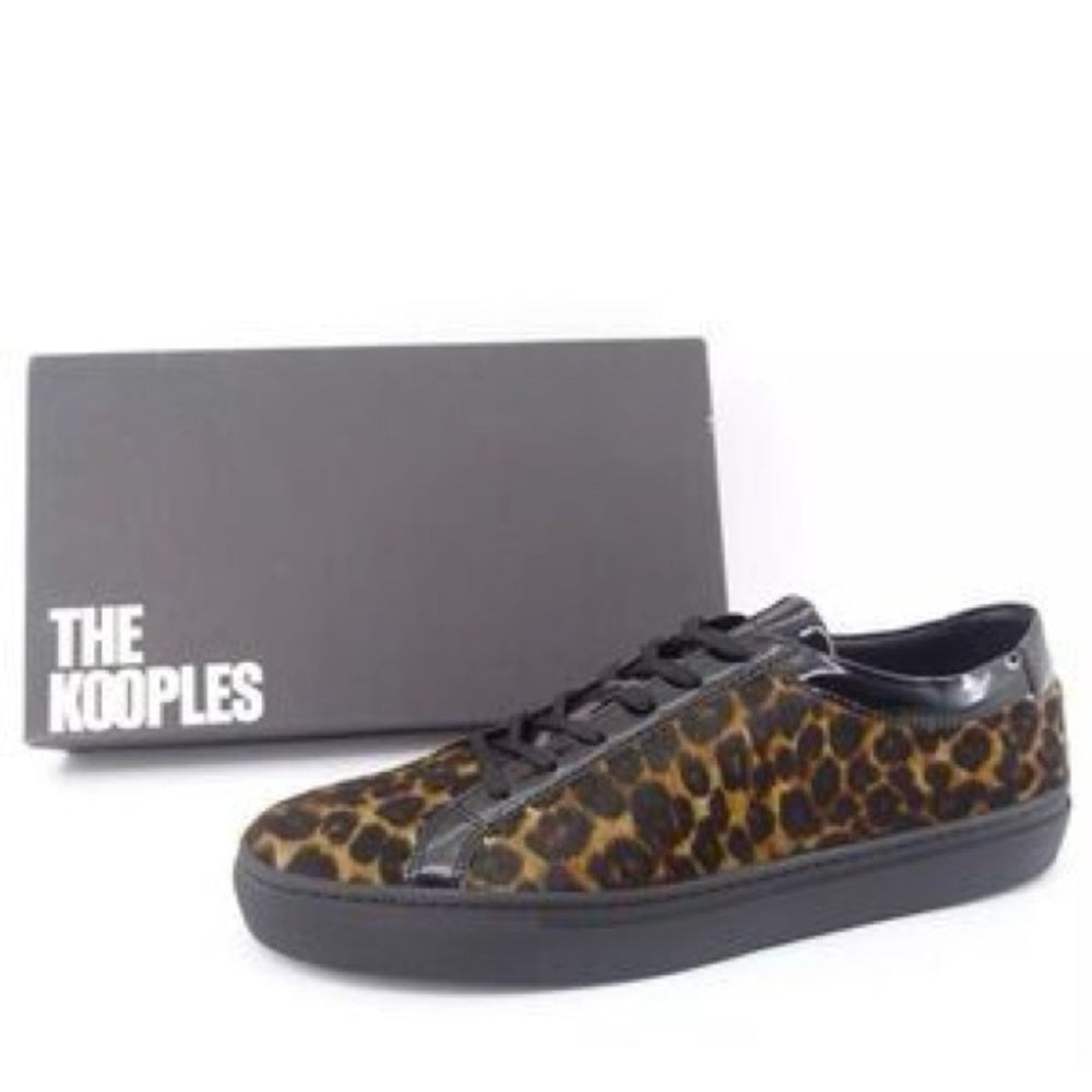 51. NEW SIZE 9-9 1/2The Kooples Leopard Print Sneakers Brown Black