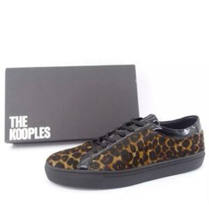 51. NEW SIZE 9-9 1/2The Kooples Leopard Print Sneakers Brown Black