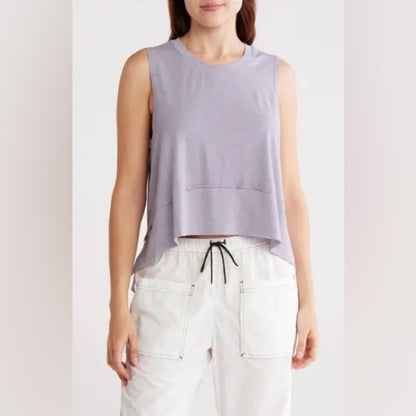 NWT SIZE XL FP Movement by Free People Asymmetrical Purple Sleeveless Tank