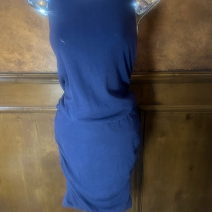 NWT SIZE L/3 Sundry Blue Scoop Neck Bodycon Midi Dress