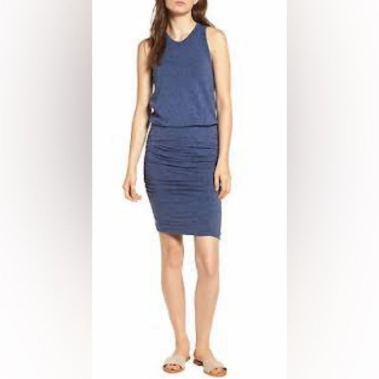 NWT SIZE L/3 Sundry Blue Scoop Neck Bodycon Midi Dress