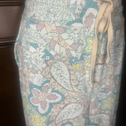 NWT SIZE L/3 Sundry Blue and White Wide Leg Pants with Elastic Waistband