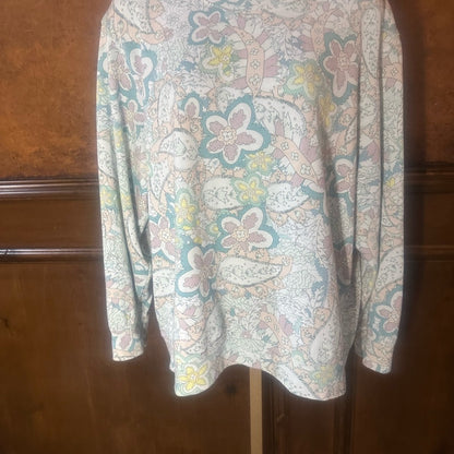 NWT SIZE XL/4 Sundry Pastel Floral Sweatshirt