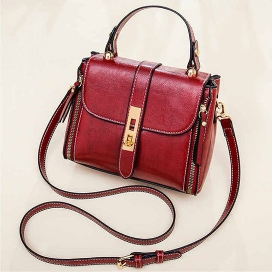 NWOT Reborn Red Crossbody Bag with Gold Hardware