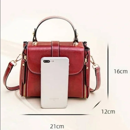 NWOT Reborn Red Crossbody Bag with Gold Hardware