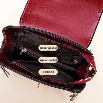 NWOT Reborn Red Crossbody Bag with Gold Hardware