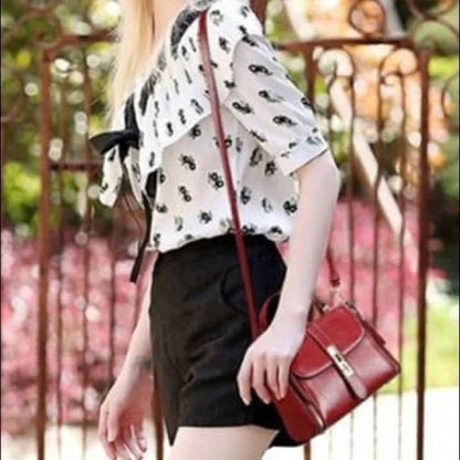 NWOT Reborn Red Crossbody Bag with Gold Hardware