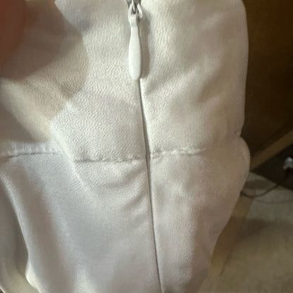 Dkny White A-Line Midi Skirt Tie Front