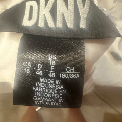 Dkny White A-Line Midi Skirt Tie Front