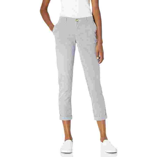 NWT SIZE 12 Tommy Hilfiger Gray Ankle-Length Pants Relaxed Fit
