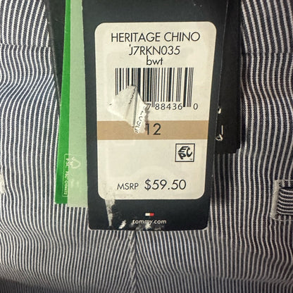 NWT SIZE 12 Tommy Hilfiger Gray Ankle-Length Pants Relaxed Fit