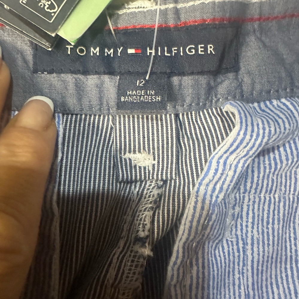 NWT SIZE 12 Tommy Hilfiger Gray Ankle-Length Pants Relaxed Fit