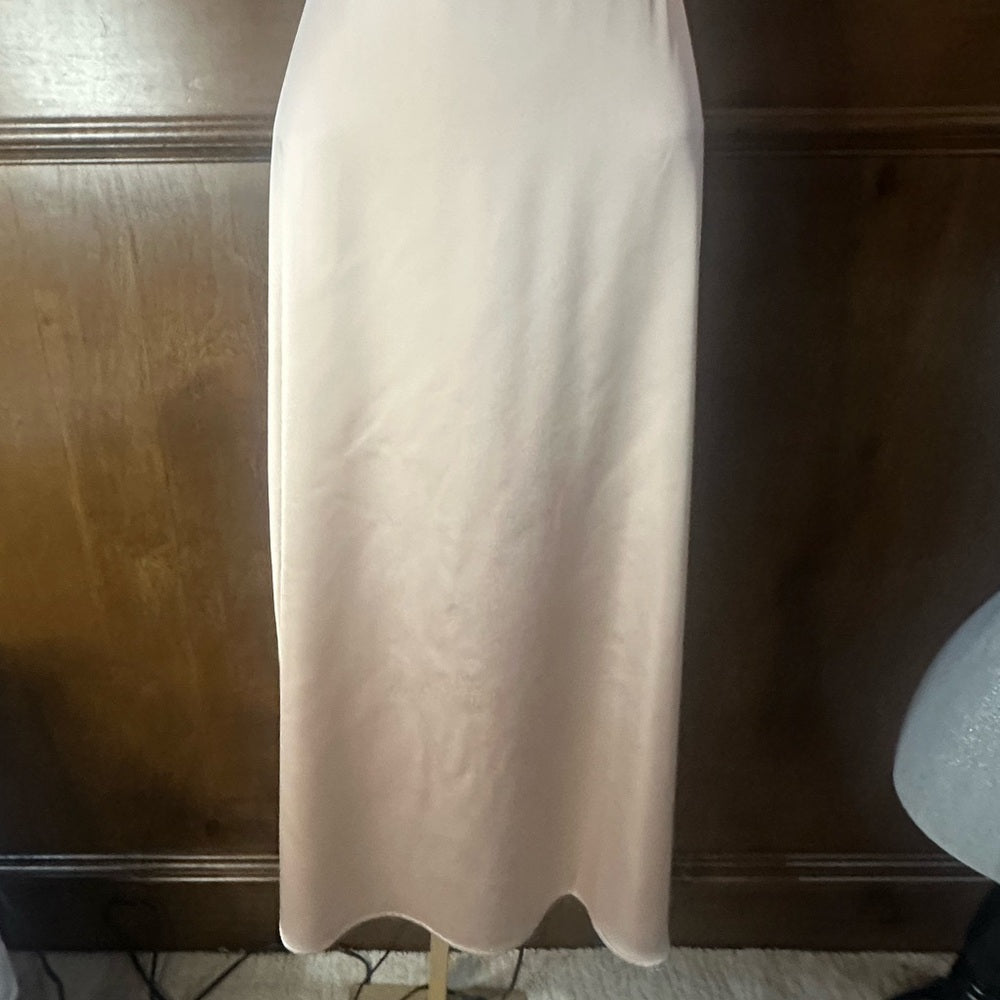 NWT SIZE XL French Connection Tan Midi A-Line Skirt Casual