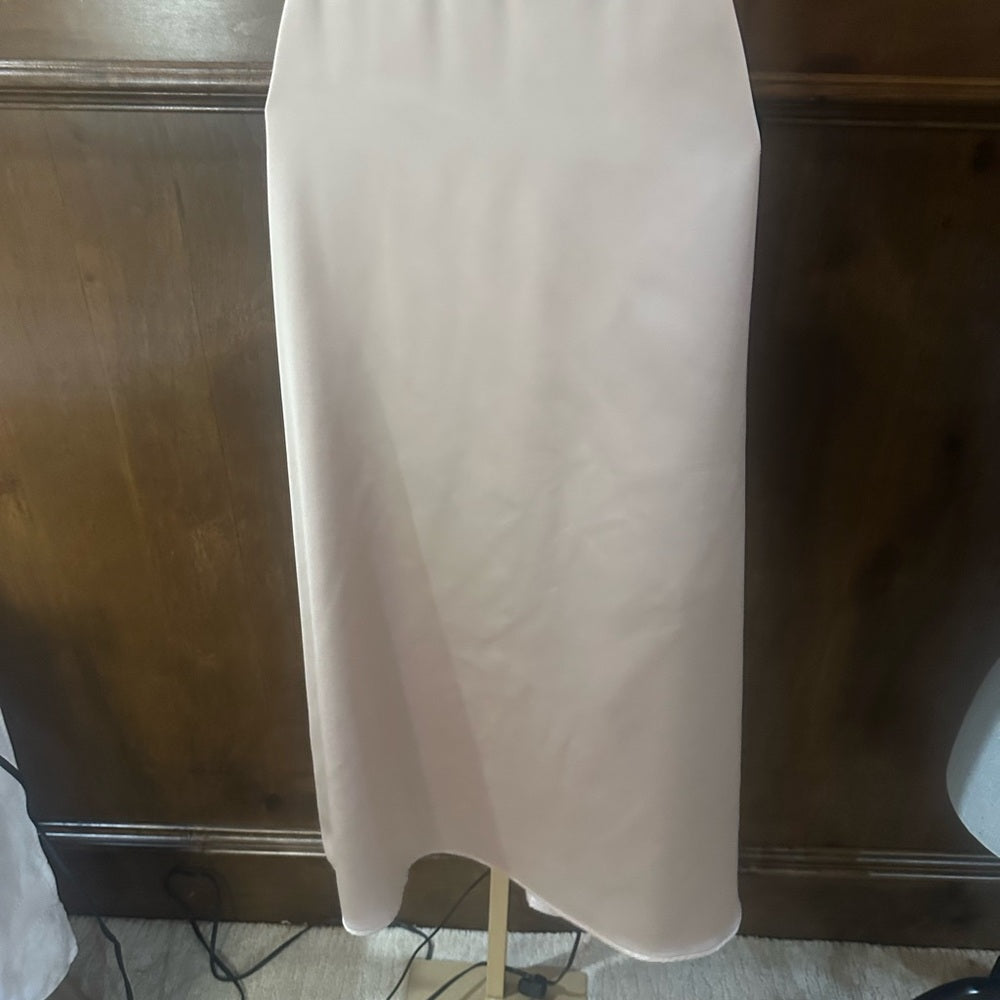 NWT SIZE XL French Connection Tan Midi A-Line Skirt Casual