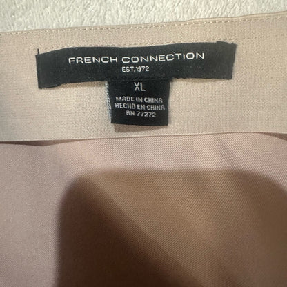 NWT SIZE XL French Connection Tan Midi A-Line Skirt Casual