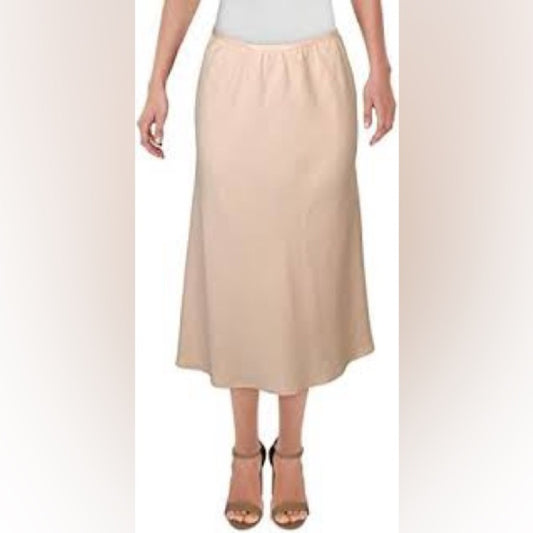 NWT SIZE XL French Connection Tan Midi A-Line Skirt Casual