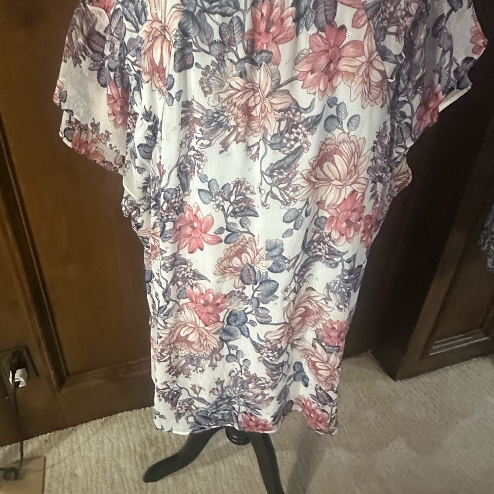 Tamara Mellon Red and White Relaxed Tie Front Blouse