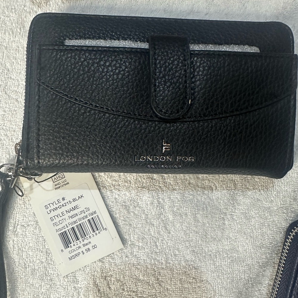 NEW London Fog Black Wallet