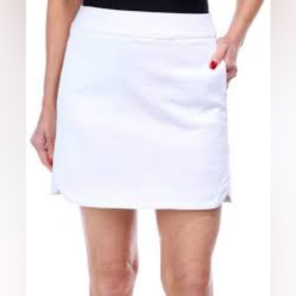 SIZE 18W Zac & Rachel White Mini Skort Resort Wear
