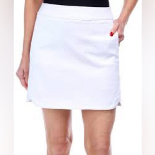 SIZE 18W Zac & Rachel White Mini Skort Resort Wear