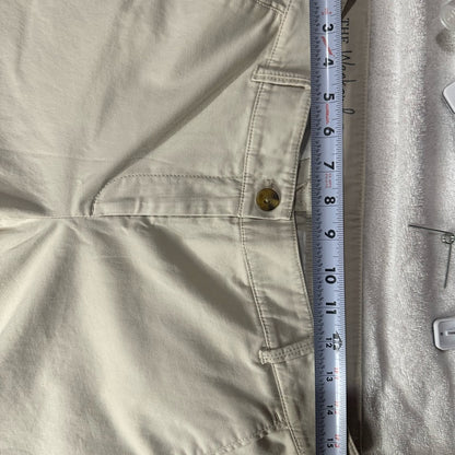 SIZE 4 Talbots Cream Straight Leg Jeans Polished Fit