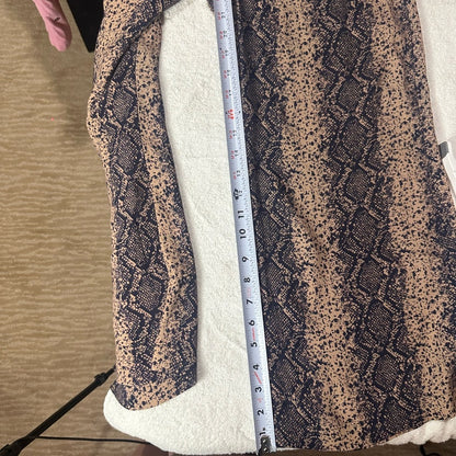 SIZE S Blue Life Tan and Blue Cropped Ankle Pants